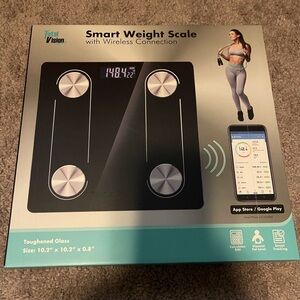 Black Smart Weight Scale with Wireless Connection